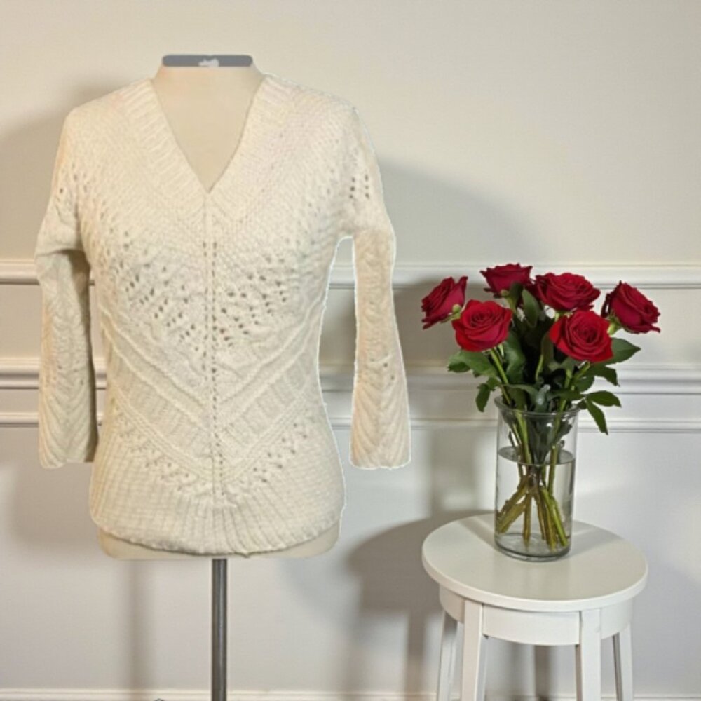 The Limited Handknit Cable Knit Sweater